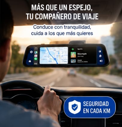 Espejo retrovisor 4 en 1 Pantalla Táctil